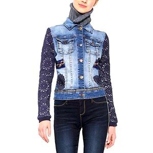 Desigual 🌈 Exotic Embroidered Jean Jacket